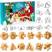 Merkloos Elzusha - Calendrier de l'Avent en forme de puzzle, 24 jours de plaisir