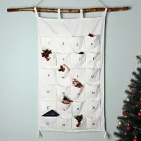 Merkloos Omgoods - Calendrier de l'Avent réutilisable en tissu avec 24 pochettes pour Noël