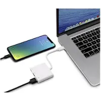 Renkforce Adaptateur RF-4366444 [1x USB-C mâle - 1x HDMI femelle, USB 3.2 Gen 1 femelle A (USB 3.0), USB-C femelle] Blanc