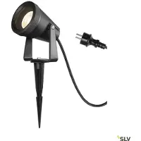 SLV Samrina SP single QPAR51, Outdoor Erdspiessleuchte schwarz (éclairage extérieur noir)