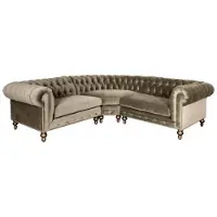 AEA Canapé d'angle Canapé Salon Ensemble d'angle Canapés Canapé Chesterfield Argent