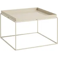 HAY Tray Coffee Table Basse Warm Beige | 60 x 60 cm | Powder Coated