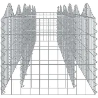 vidaXL Gabion haut-relief avec arche haute 400x50x50 cm Fer galvanisé