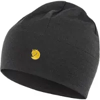 Fjällräven Unisexe, Bonnet, Bonnet en laine mérinos « Bergtagen », Noir, (M, S)