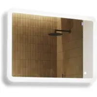 Artforma Miroir de salle de bain 100x70cm - arrondi avec éclairage LED - LED Dual et Touch Sensor