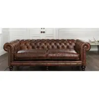 AEA Chesterfield Ecksofa Couch Polster Garnitur Sofa Ecke Ledersofa 161013-19