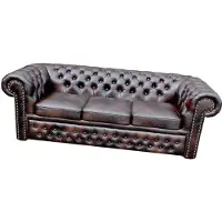 AEA Chesterfield Sofa Couch Ledersofa Polster Garnitur Leicester Wohn Couchen
