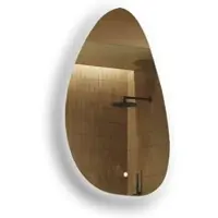 Artforma Miroir de salle de bain 64x104cm - Irrégulier avec éclairage LED - LED Dual et capteur tactile