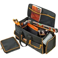 Bahco Sac à Outils Textile Avec Roues Et Poignée Télescopique 73 L 385 Mmx325 Mmx665 Mm