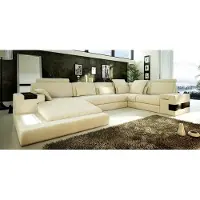 AEA Ledersofa Sofa Couch Polster Ecke Design Wohnlandschaft Eckgarnitur Big Sofas