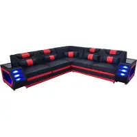 Xl Moebel Gmbh Design Leder Polster Sitz Ecke Couch Polster Eck Landschaft Wohn Sofa USB LED