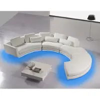 AEA Rundsofa mit USB Runde Couch Wohnlandschaft Ecksofa Sofa Eck Polster Garnitur