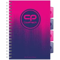Patio Cahier à spirales B5, 200 feuilles, couverture Coolpack dégradé frappe -