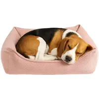 Merkloos Solidchoice - Panier orthopédique pour chien, modèle Baldar, rectangulaire, 65 cm, rose