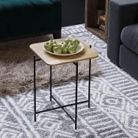 Merkloos Solidchoice - Table basse élégante avec structure métallique, dimensions : 46 x 56 x 46 cm