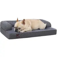 Merkloos Solidchoice - Coussin orthopédique pour chiens, avec housse amovible, 88x55x15 cm