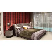 AEA Lit design, lit capitonné, lit pour couple, lit en cuir, lit double, lit XXL, literie, référence : NO.B010