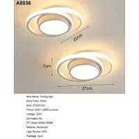 StarTech.com Lot de 2 spots LED encastrés au plafond - 36 W - 3000 K, lumière blanche chaude - Forme ronde - Montage en surface - Couleur : blanc