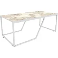 Skye Decor , Wendy - White, table basse, blanche, 100 % PANNEAUX DE PARTICULES MÉLAMINÉS, 120 x 60 x 48 cm