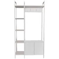 Skye Decor , Doga - Blanc, Armoires, Meuble d'entrée, Blanc, 90 x 175 x 35 cm