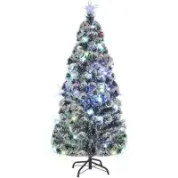 vidaXL Sapin de Noël avec éclairage et support 180 cm fibre de verre