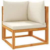 vidaXL Coin salon de jardin avec coussins 2 pcs. Bois acacia & corde