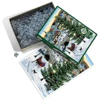 Cobble Hill Puzzle Arbre de Noël dans le village 1000 pièces