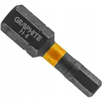Graphite Bit d'impact HEX4 25 mm Acier S2