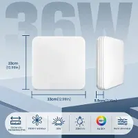 StarTech.com Plafonnier LED - Modèle carré à encastrement partiel - 36 W - Lot de 2 - Ultra-fin - Sans scintillement - Anti-éblouissement