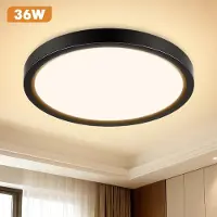 StarTech.com Plafonnier LED noir - Éclairage de plafond minimaliste Ultradyne - 36 W - 3000 K (blanc chaud) - Lot de 5 - Fer et acrylique - Non dimmable