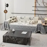 Merkloos Elzusha - Couverture polaire réversible, plaid pour canapé et lit, 180x130 cm, gris clair