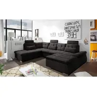 AEA Ecksofa U-Form Sofa Design Polster Modern Textil Bettkasten Bettfunktion Stoff