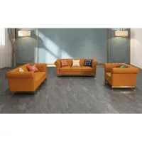 AEA Chesterfield Wohnzimmer Couch Sofa Set Luxus Garnitur 3+2+1 Orange
