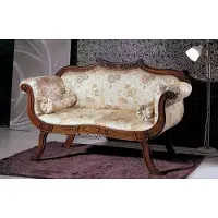 AEA Meuble de salon classique à deux places en textile, siège de luxe, style baroque