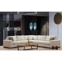 Xl Moebel Gmbh Modernes Weißes U-Form Sofa Schicke Wohnlandschaft Polster Edle Couchen