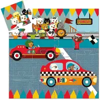 Djeco Puzzle voiture de course 16 pièces