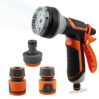 Merkloos Omgoods - Tuyau d'arrosage haute pression avec 10 modes de pulvérisation pour l'irrigation