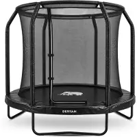 Deryan Trampoline pour enfants , 183 cm – Avec filet de sécurité – Noir