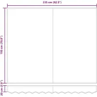 Prolenta Maison Exclusive - Toile de remplacement pour store banne, dimensions 2,5 x 2 mètres, rayures jaunes et blanches