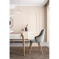 AEA Stuhl Stühle Luxus Design Lehnstuhl Holz Polster Modern Esszimmer Möbel Holz