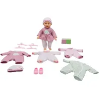 Happy Friend Poupée souple Happy Friend Isabella de 35 cm avec garde-robe