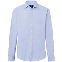 Hackett London Chemise 'City Shadow' azur / baie / blanc