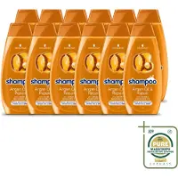 Schwarzkopf 12 flacons de shampooing à l'huile d'argan et réparateur - Pour cheveux secs et abîmés - 400 ml - Pack économique - 12 pièces