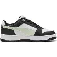 Puma Baskets Rebound SLAM LO, modèle unisexe, couleur noire et vert "Sage Glow", blanc, taille 37 EU