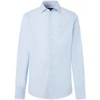 Hackett London pour homme. HM3010851 Chemise City Awning Stripe bleu clair (XXL), Casuel, Coton, Classique, Manche longue