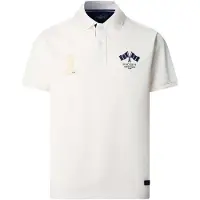 Hackett London T-Shirt 'Heritage' beige clair / bleu marine / blanc cassé