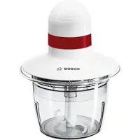 Bosch MMRP1000 Elektrischer Essenszerkleinerer 0,8 l 400 W Rot - Transparent - Weiß (MMRP1000)