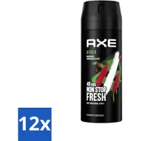 Axe - Déodorant en spray pour le corps - 48h Non Stop Fresh - Africa - Mandarin & Sandalwood - 150 ml - economy pack - 12 pièces