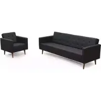 AEA Ensemble complet de canapés Fauteuil style trois places Meubles bureau 3+1