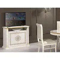AEA Rtv Design tv Sideboard Fernseh Kommode Kommoden Luxus Schrank Holz Gold Beige
